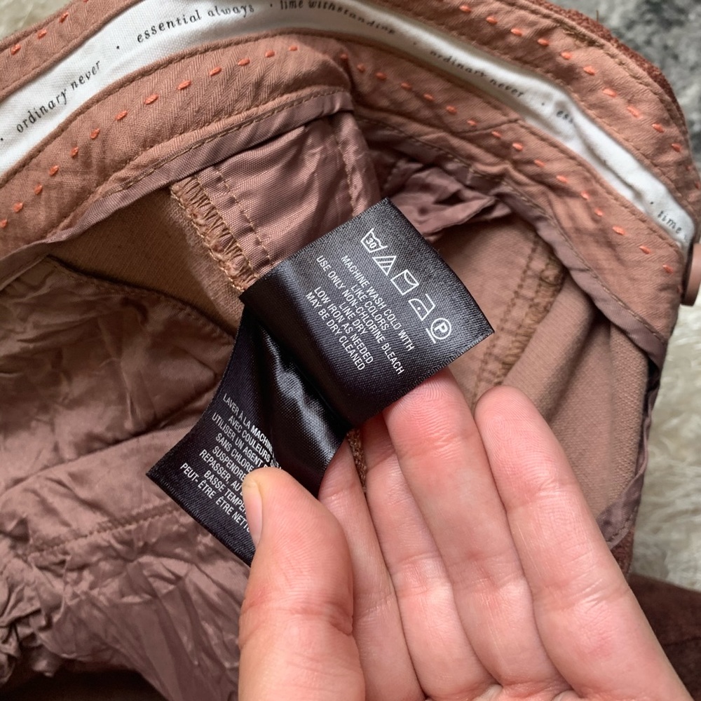 Anthropologie Essential Slim Velvet Cropped Pants - Picture 7 of 10